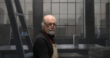 Norman Lundin in his studio