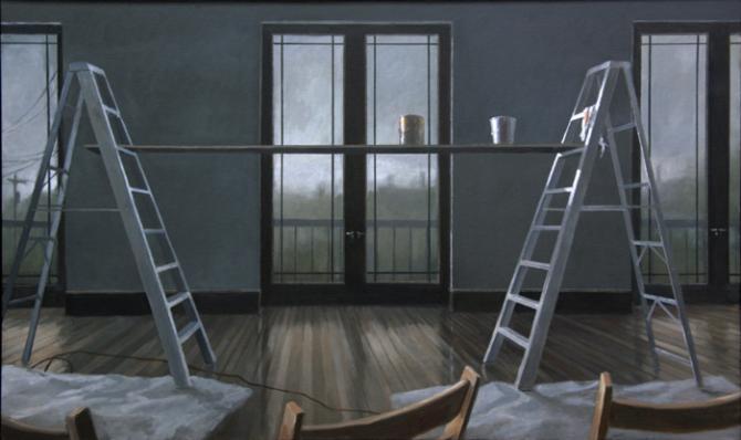 "The Music Room", 2008, oil on canvas, 36 x 60"