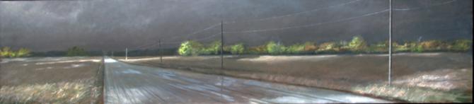 "Tornado Weather I", 2010, oil on canvas, 20 x 90"