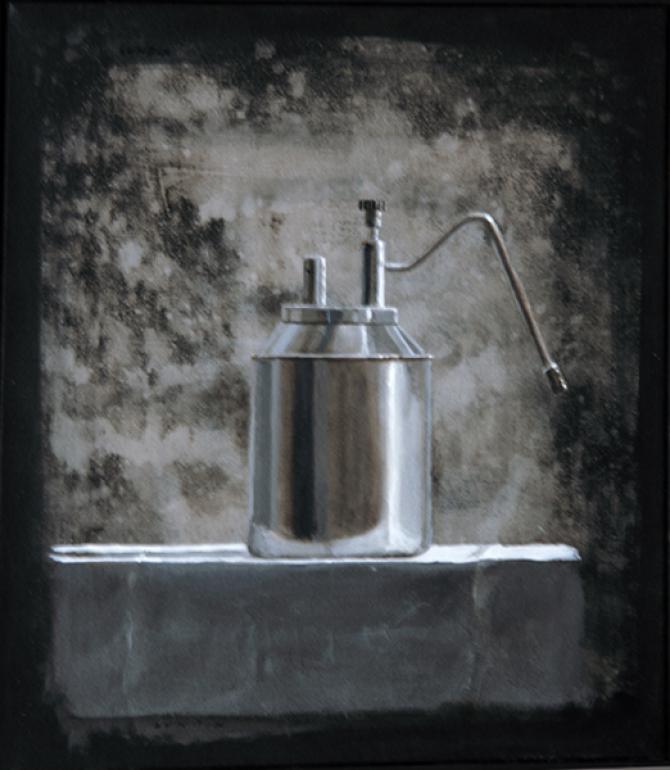 'Milk Steamer', 2010, acrylic on canvas, 16 X 14 inches