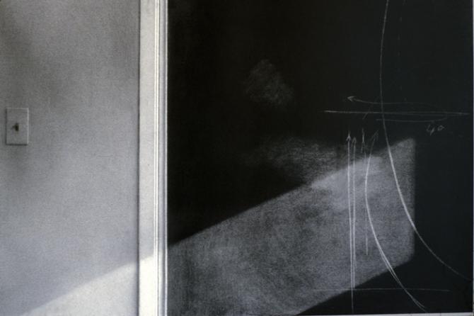  "Blackboard and Lightswitch", 1974, charcoal, 24 x 36"; Collection: Museum of Modern Art, New York, NY