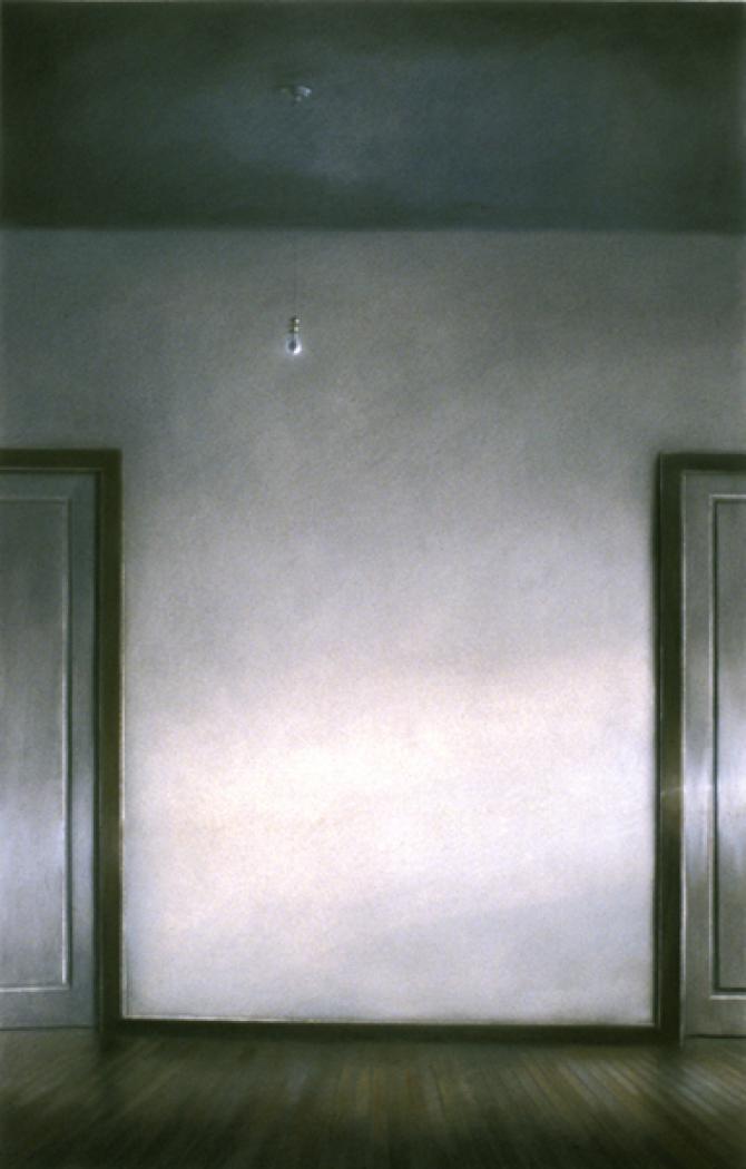 "60th Street Studio: Corridor", 1985, pastel, 44 x 28", collection: Huntsville Museum of Art, Huntsville, AL