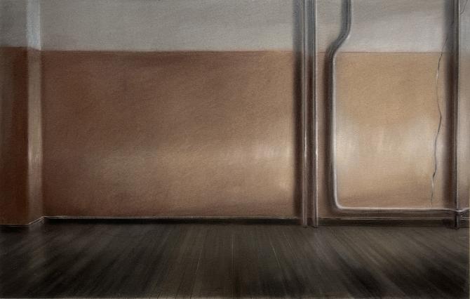 "Loading Dock on Hudson St.",  pastel,  14" x  23" image, 23" x 31.5" framed