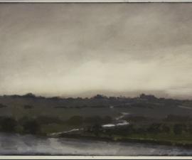 "Tennessee River", 2013, oil on paper, 6.25 x 8.5"