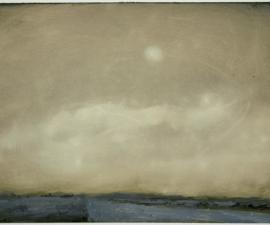 'Landscape Notes: Dust storm', 2012, oil on paper, 5 x 7'
