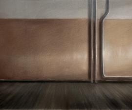 "Loading Dock on Hudson St.",  pastel,  14" x  23" image, 23" x 31.5" framed