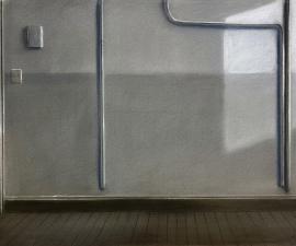 "Second Floor- Hudson St.", pastel, 14" x 22" image  23.5" x 31.5" framed
