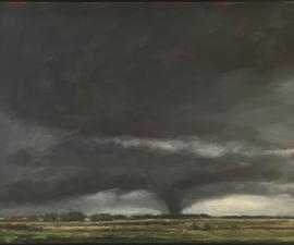 "Tornado - Nebraska", oil on canvas, 2015-2026, 22" x 28"